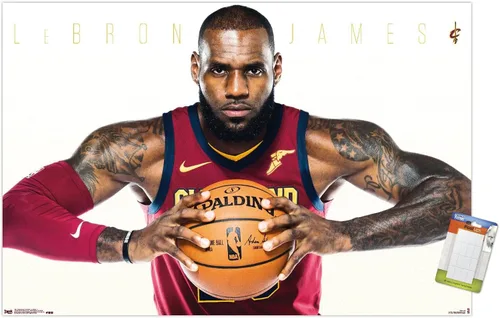 Vista 12 de Trends International NBA Cleveland Cavaliers - Lebron James Wall Poster, 14.725" x 22.375", Barnwood Framed Version Versión enmarcada Barnwood