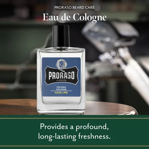 Vista 4 de Proraso Eau De Colonia, Lima Azur, 3.4 Fl Oz Masculine Fresh Citrus Eau de Colonia - Fragancia de menta, limón, naranja y almizcle para hombre