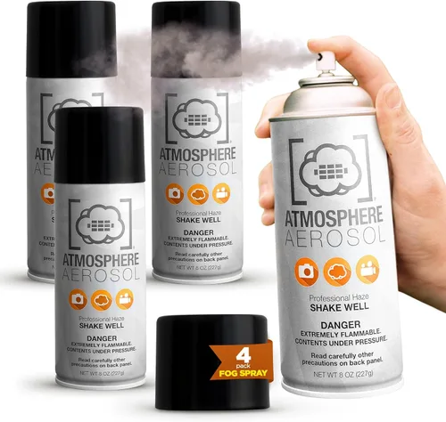 Vista 11 de Atmosphere Aerosol - Paquete de 2 aerosoles de niebla/niebla para fotografía, alternativa segura y portátil a máquina de niebla pequeña – Creador