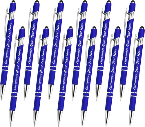 Vista 73 de 12 bolígrafos personalizados a granel, bolígrafos personalizados con grabado personalizado con nombre o texto, regalo ideal de aniversario