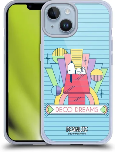 Vista 21 de Head Case Designs Snoopy Deco Dreams - Funda de gel suave con licencia oficial de Peanuts Blue Pattern compatible con Apple iPhone 7 Plus/iPhone 8
