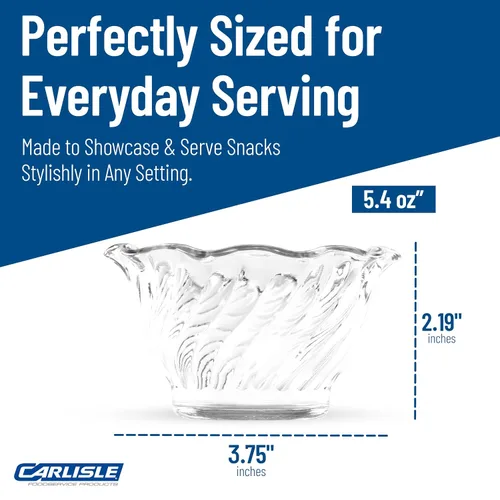 Vista 5 de Carlisle FoodService Products 453207 Mini taza de plástico para parfait, 5.4 onzas, transparente