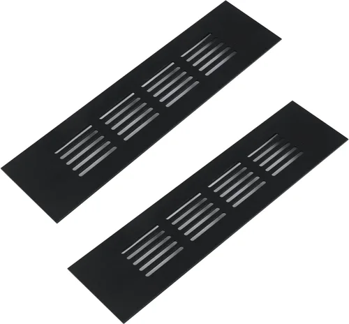 Vista 21 de Geesatis Cubiertas de ventilación para piso, gabinete, pared, techo – Rejilla de aluminio resistente a la oxidación con tornillos, paquete de 2