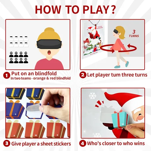 Vista 4 de Juegos de fiesta de Navidad, juego de regalo Actividades navideñas para niños, juegos de Navidad, juegos de fiesta de vacaciones para niños
