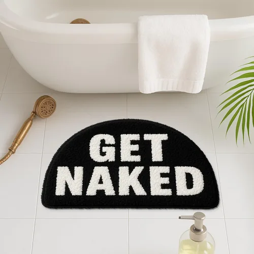Vista 14 de Get Naked - Alfombra de baño antideslizante, bonita alfombra de baño copetuda, alfombra de baño de microfibra lavable para interiores, para baño
