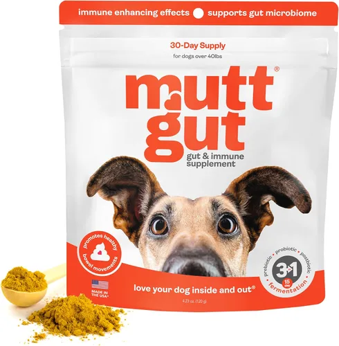 Vista 7 de Suplemento en polvo 3 en 1 totalmente natural para perros, prebióticos y posbióticos, probióticos para perros con 135 mil millones de UFC