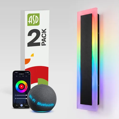 Vista 16 de ASD Lámpara LED de montaje en pared de 18 pulgadas de largo, aplique lineal para exteriores e interiores 3CCT, regulable, impermeable