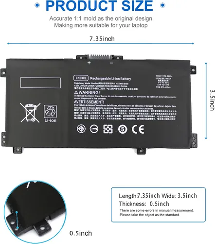 Vista 5 de LK03XL L09281-855 916814-855 Batería para HP Envy X360 49.2 ft-cn0xxx 49.2 ft-bp1xx 55.8 ft-ae011dx 55.8 ft-ce0013dx 17t-ce100 17-ae1xx 15-bq2xx