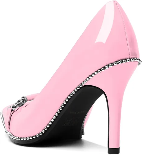 Vista 6 de AUMOTED Zapatos de tacón alto con hebilla para mujer, tacón alto, tacón alto, zapatos de vestir de 3.5 pulgadas, para oficina, fiesta, charol