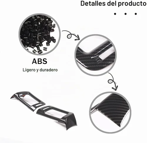 Vista 6 de 2 piezas de marco de ventilación lateral para Honda Pilot 2016-2022/ Ridgeline 2017-2024/ Passport 2019-2024, accesorios de cubierta de salida