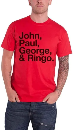 Vista 4 de Beatles Men's John, Paul, George, Ringo T-Shirt Black