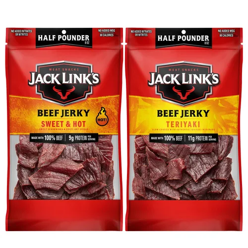 Vista 18 de Jack Link's Carne Crujiente de Res, con Pimienta, Bolsa Grande de Media Libra - Bocadillo de Carne Sabroso, Snacks de Proteína Listos para Comer