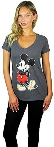 Vista 3 de Disney Camiseta con cuello en V Mickey Mouse para mujer