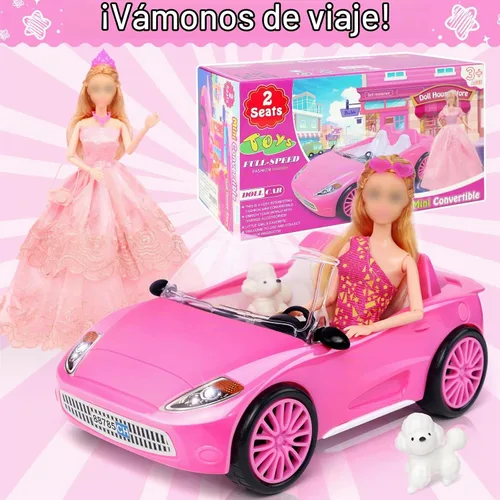 Vista 3 de Ecore Fun Juego de coche de muñeca de 11.5 pulgadas - Ropa y accesorios con Rosa