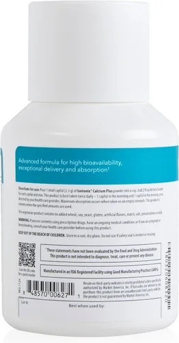Vista 7 de Isotonix Calcium Plus de Market America proporciona al cuerpo una mezcla óptima de calcio, vitamina D3, magnesio, vitamina C y boro en una solución