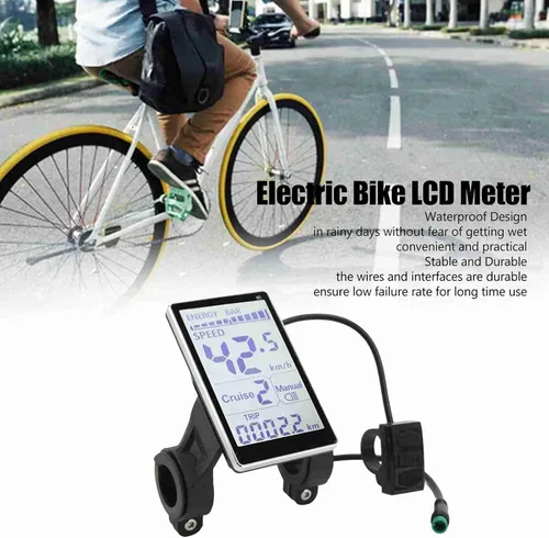 Vista 2 de ZJchao Velocímetro de bicicleta, IPX5 ABS Ciclismo Computadora MPH Tracking, 0.874-1.252 in Monturas para E-Bikes, Scooters Bicicletas de carretera