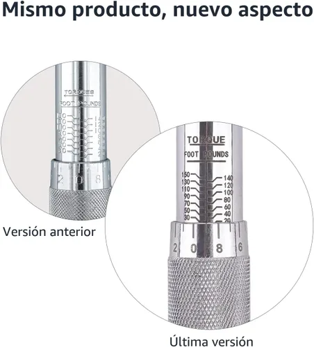 Vista 8 de Amazon Basics llave dinamométrica de clic de 1/2 pulgada, 20-150 pies-libras, 27.1-203.5 Nm