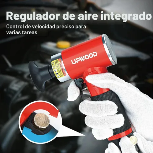 Vista 4 de Kit de pulidora neumática mini lijadora orbital, herramienta de preparación de superficie de ángulo recto de aire de 2 pulgadas con 41 discos