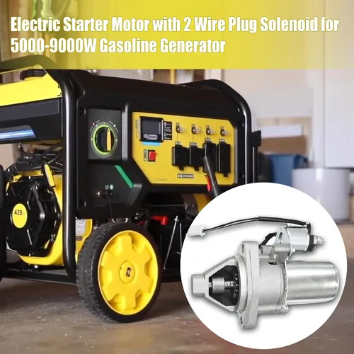 Vista 6 de fullas Motor de arranque eléctrico con enchufe de 2 cables para Westinghouse Generac Predator A-ipower Dewalt 420cc 439cc motor generador