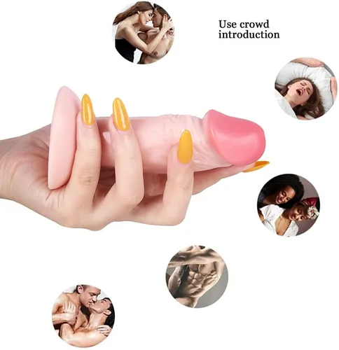Vista 7 de Consolador pequeño, enchufe anal pequeño y suave de 4.3 pulgadas, consolador anal para principiantes, entrenamiento para adultos, juguete sexual