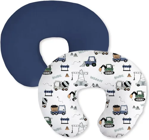 Vista 14 de Little Grape Land Juego de 2 fundas de almohada de algodón para lactancia, suaves y transpirables, extraíbles para almohadas de alimentación, fundas