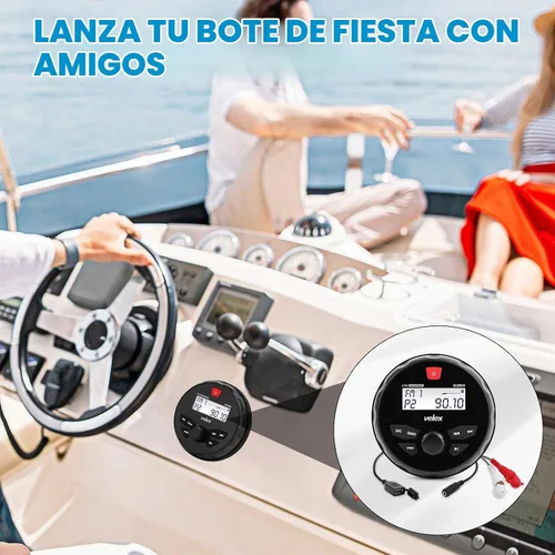 Vista 7 de Radio marina marina estéreo Bluetooth barco estéreo estilo redondo sistema de barco radio