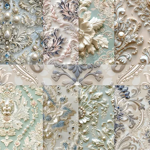 Vista 13 de PRSTINCOL Papel para álbum de recortes, 16 hojas de 6 x 6 pulgadas, suministros de álbum de recortes de estilo de ventana azul, papel de decoupage