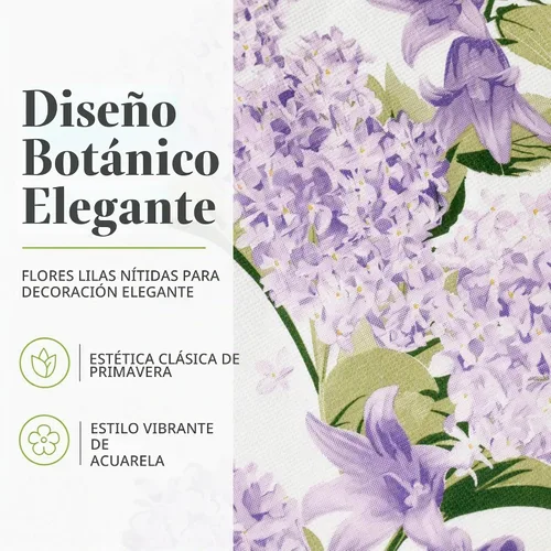 Vista 4 de 100 servilletas florales moradas de 3 capas desechables de papel toallas de mano