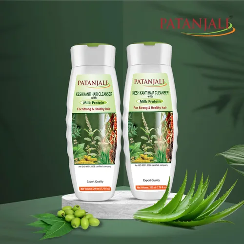 Vista 6 de patanjali Kesh Kanti Milk Protein Champú limpiador para el cabello, 6.8 fl oz, paquete de 2