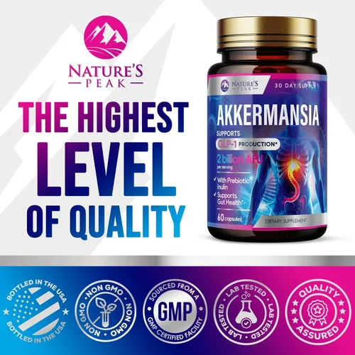 Vista 4 de Akkermansia Suplemento para la salud intestinal - Probiótico Akkermansia prémium con fibra prebiótica - Akkermansia Muciniphila 2 mil millones