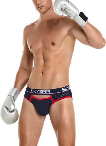 Vista 10 de SKYSPER Jock Strap Athletic Supporter para hombres Sexy Jockstrap Ropa interior masculina