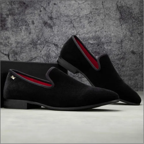Vista 5 de JITAI Mocasines sin cordones para hombre, zapatos de vestir de moda, zapatos de esmoquin