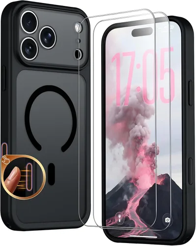 Vista 56 de SPIDERCASE Funda magnética translúcida diseñada para iPhone 11, con 2 protectores de pantalla de vidrio templado, antihuellas, para iPhone 11 de 6.1
