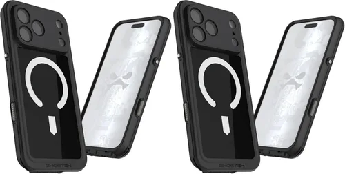 Vista 73 de Ghostek NAUTICAL funda delgada para iPhone 14 Plus a prueba de golpes impermeable con protector de pantalla y imán MagSafe con carga inalámbrica