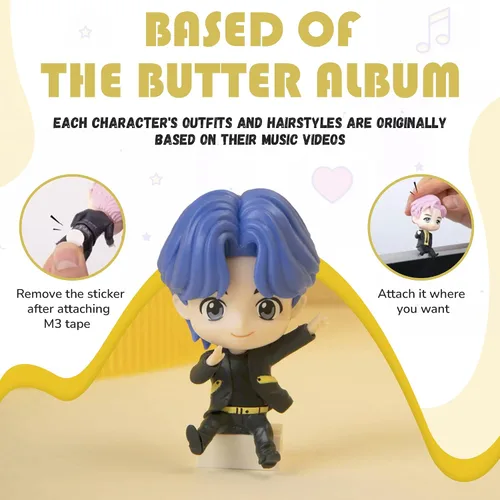 Vista 2 de BTS Inspired Butter Monitor Figure, los 7 miembros, colección de figuras de monitor, coleccionables con todos los personajes disponibles con su Jimin