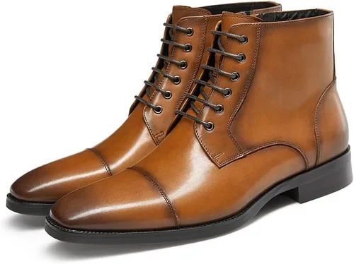 Vista 2 de GIFENNSE Botas de vestir para hombre, botas Chelsea formales para hombre