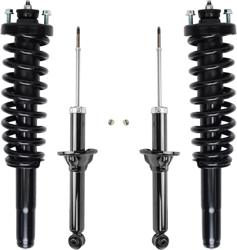 Vista 45 de Detroit Axle - Kit de amortiguadores de 4 puntales para Ford Escape 14-19, 2 puntales delanteros con resorte helicoidal 2 amortiguadores traseros