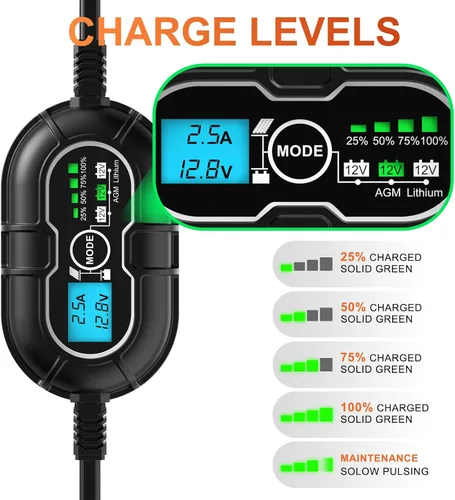 Vista 5 de SUNER POWER Controlador de Carga Solar MPPT de 10 Amperios 12V, Pantalla LCD + Estado de Carga, Regulador de Panel Solar 10A con Sensor