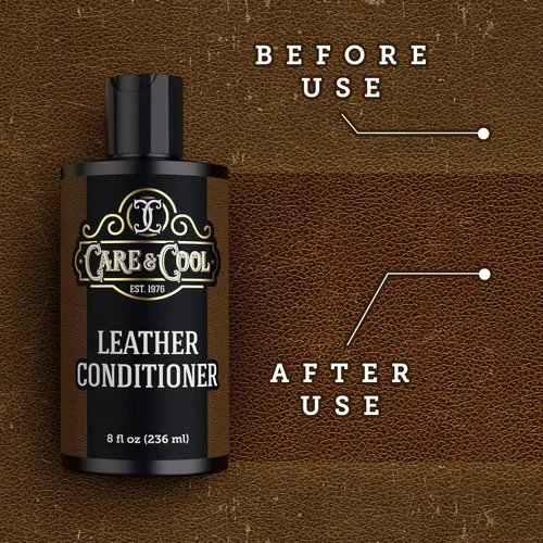 Vista 2 de Care & Cool Acondicionador y suavizante de cuero definitivo con paño de alta tecnología. Restaura, pule y rejuvenece tus zapatos, botas, chaquetas