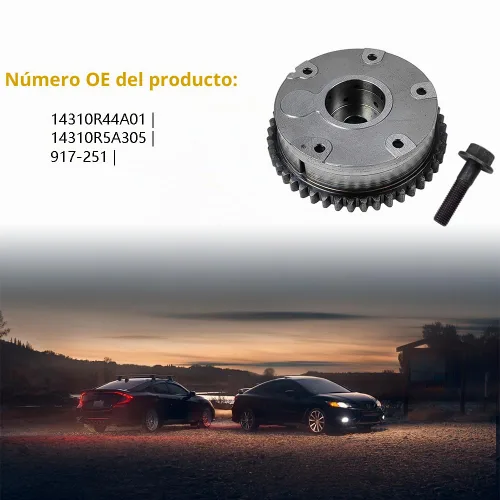 Vista 5 de Distribución de la válvula variable del motor (VVT) Engranaje del piñón Phaser del árbol de levas Apto para Honda 2008-2012 Accord, 2012-2014