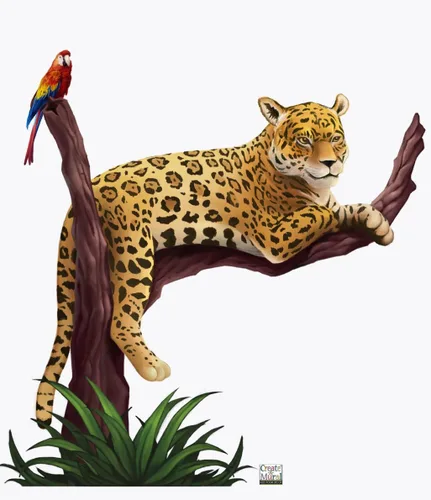 Vista 9 de Calcomanías de pared de animales de la selva para habitaciones de niños, idea de decoración de safari, león, gorila, koala, panda, calcomanías