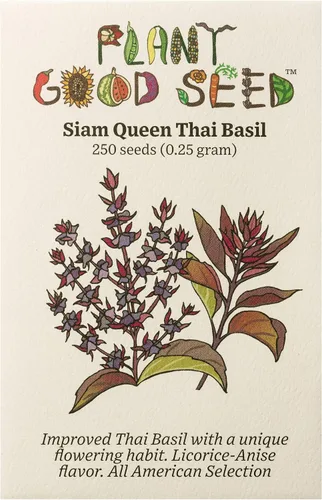 Vista 11 de Plant Good Seed Semillas de albahaca de hojas grandes italianas orgánicas para plantar: hierba culinaria, hojas verdes - Paquete de 200 semillas
