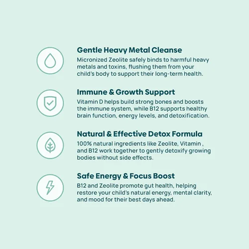 Vista 4 de Stay-Well Naturals Natural Zeolite Heavy Metal Detox Kids, gomita masticable, zeolita micronizada, limpieza total de metales corporales, limpieza