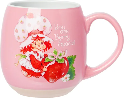 Vista 48 de Silver Buffalo Strawberry Shortcake Bake the World a Better Place - Taza ancha de cerámica con leche, 17 onzas