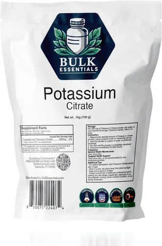 Vista 9 de Suplemento de citrato de potasio, 8.82 oz de polvo puro, 300 mg por porción