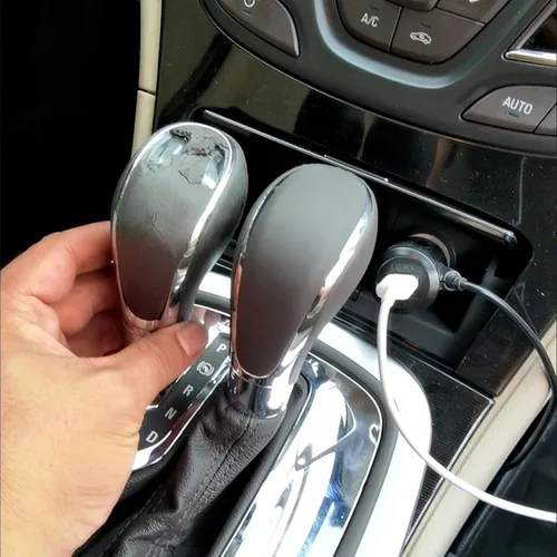 Vista 7 de Flylin - Pomo de cambio de marchas automático para coche, pomo de cambio de marchas con cubierta, mango de palanca de cambios para Buick GM ZR Regal