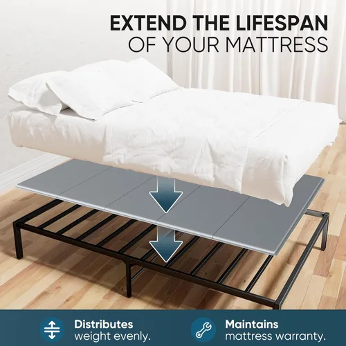 Vista 5 de Bunkie Board - Tablas de cama tamaño individual de 38 x 75 pulgadas para debajo del colchón, tablero de soporte de madera reforzada resistente