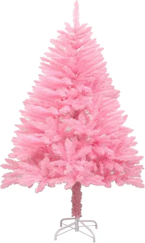 Vista 9 de Ochine Árbol de Navidad artificial, abeto verde, decoración de Navidad de mesa, soporte de metal, fácil montaje