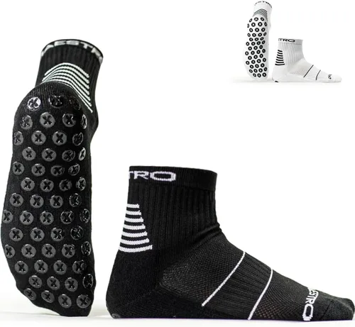 Vista 25 de Maestro - Calcetines de agarre de fútbol para hombres y mujeres con almohadillas antideslizantes, ideales para fútbol, baloncesto y deportes