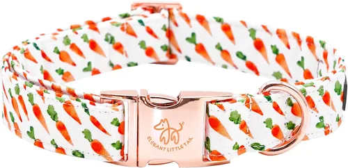 Vista 39 de Elegant little tail Collar para perro de Pascua, collar de perro con estampado de huevos de conejo, collar para mascotas, collar rosa para perros